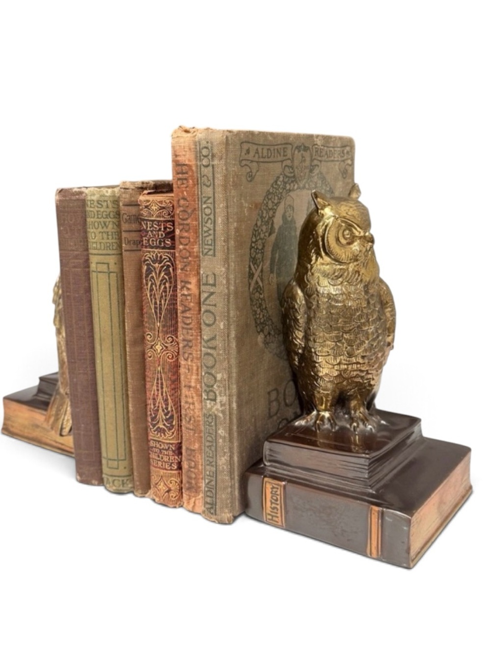 Mid century modern Brass Owl Bookend Pair - Picture 3 of 16